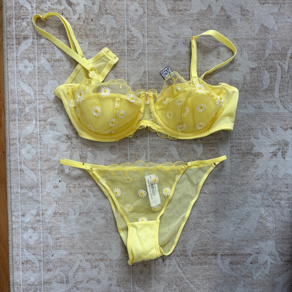 COPY - Yellow Floral Lingerie Set